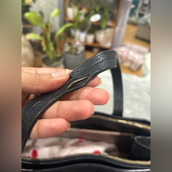 Tory Burch Black Leather Tote Bag - Picture 5 of 8